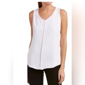 CABI Black & White Slit Back Tank. Sz XL.
